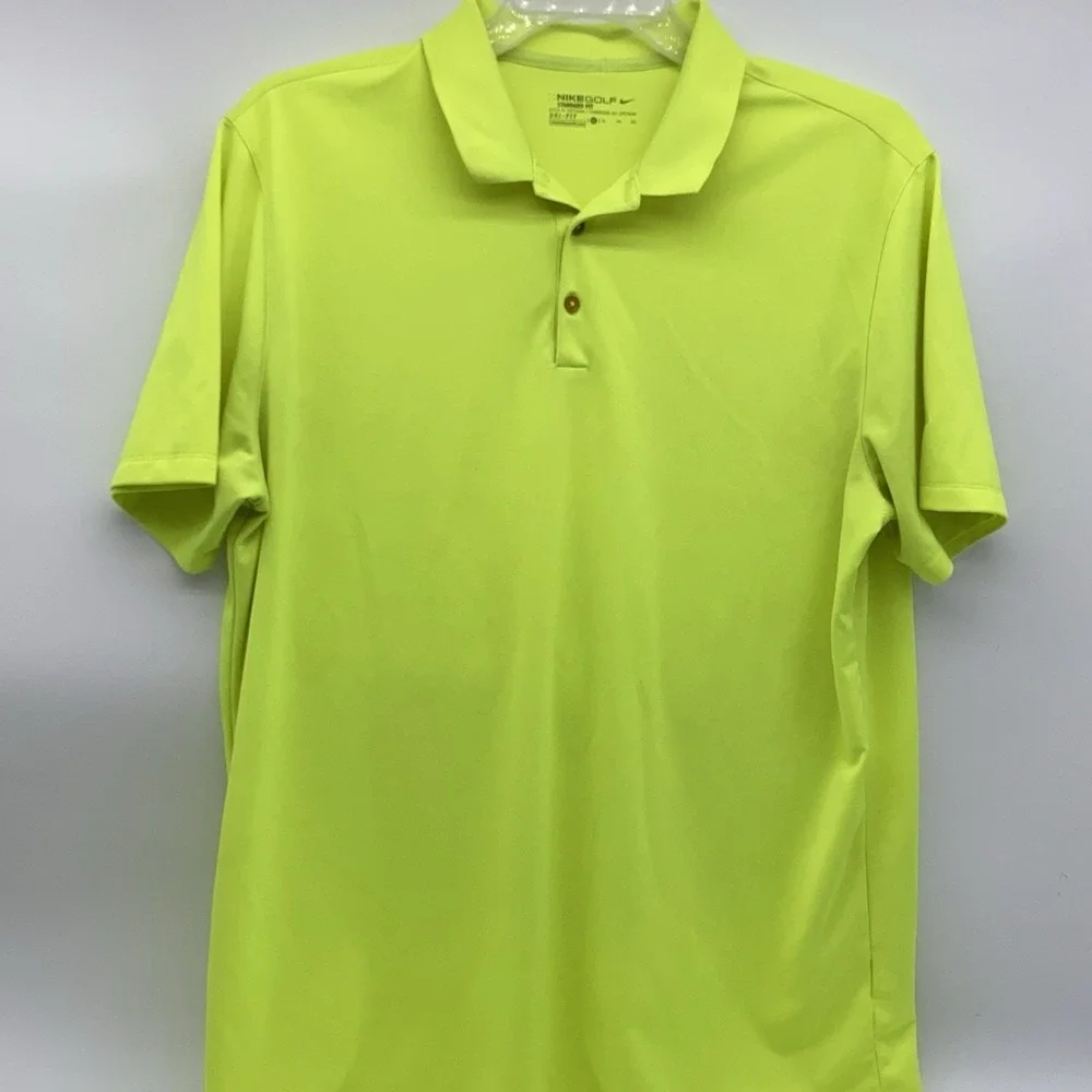 Nike Golf Dri Fit Polo Short XL Neon Yellow Athleisure Golfcore Performance Tour